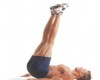 Vertical leg crunch buikspieroefening